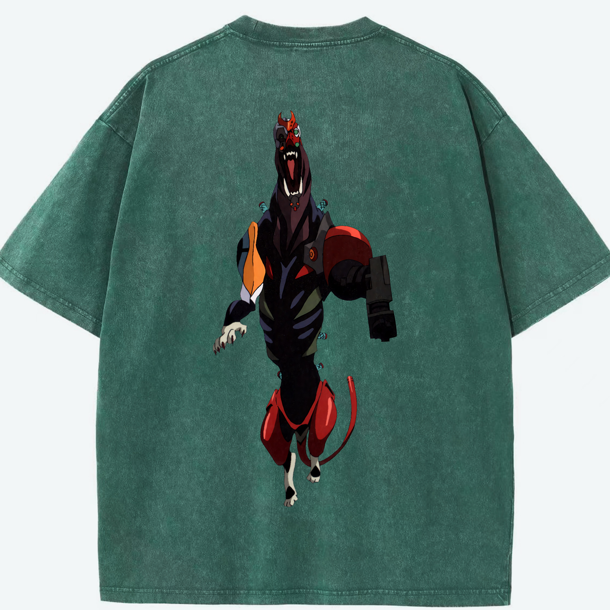 （画像用） EVA 新世紀エヴァンゲリオン 綿100% ヴィンテージ風 半袖Tシャツ（背面プリント）
